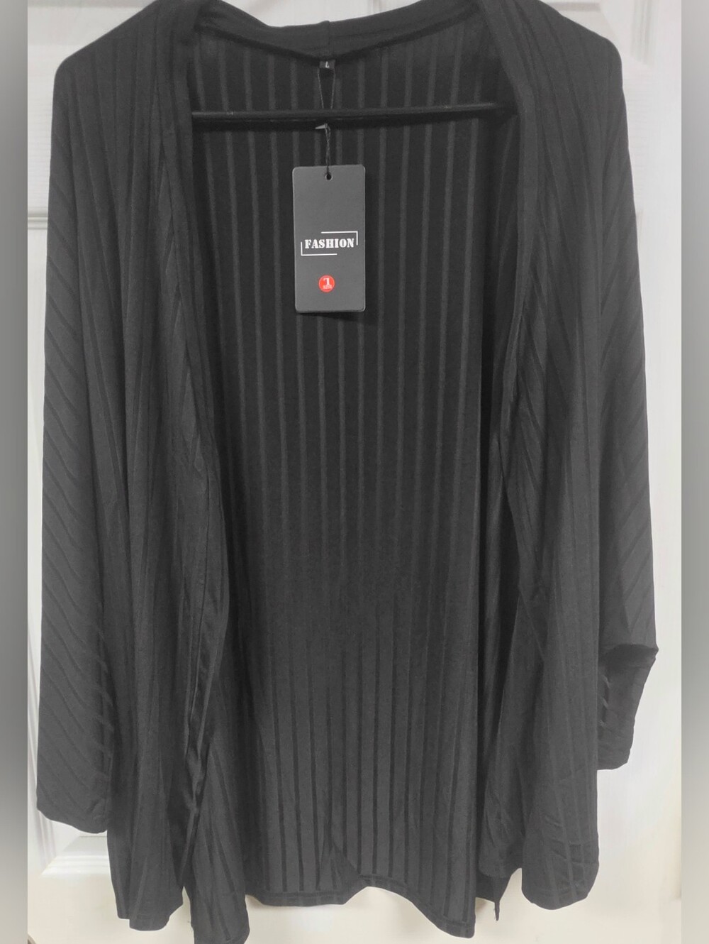 Open Front Ribbed Cardigan